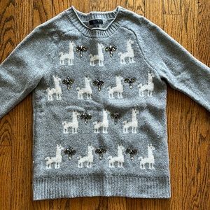 Festive J. Crew Holiday Alpaca Sweater (Size XS)